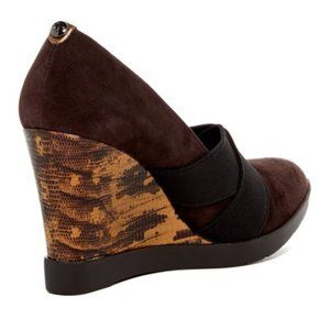Donald J. Pliner Brown & Gold Carla Wedges…